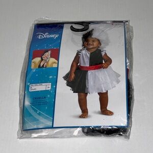 Disney Cruella De Vil Kids Costume - Black, White, and Red Size 3T - 4T
